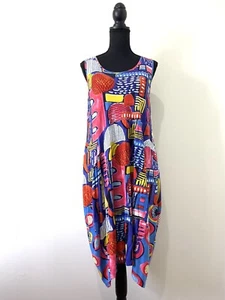Orientique Size 10 Catalonia Bubble Dress W Pockets Sleeveless Boho - Picture 1 of 9