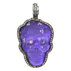 NEW KIRKS FOLLY ETERNAL SPARKLE SKULL MAGNETIC ENHANCER ANTIQUE SILVERTONE - Picture 1 of 3