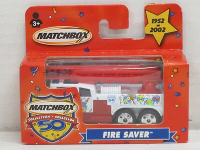 Fire Saver bianco, scatola originale, Matchbox 50 anni 1952-2002, circa 1:64, modello speciale - Immagine 1 di 3