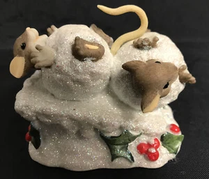 Charming Tails ~ FRIENDS KEEP THE WINTER FUN ROLLING ~ Fitz and Floyd  - Picture 1 of 9