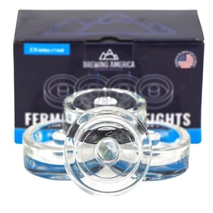 4 Pack Easy Grip Handles Glass Fermentation Weights for Wide Mouth Canning Jars - Picture 1 of 9