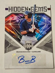 Brayan Rocchio - 2019 Elite Extra Edition Hidden Gems Black Autographs Card - Picture 1 of 2