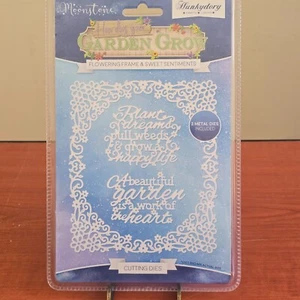 Hunkydory Moonstone Cutting Dies – Garden Grow Frame & Sentiments Set (3 Dies) - Picture 1 of 17