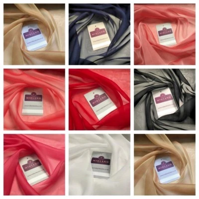 MIDTEX Einfacher Catonic Chiffon ideal für Schals, Dekorationen Stoff 57" breit MD895