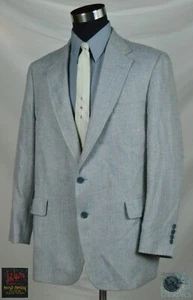 Light Gray & White H-Bone Twill Sport Coat with Stripes (Size 46R) By John Weitz - Picture 1 of 10
