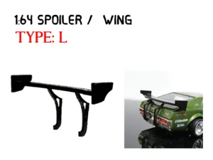 SW-L 1:64 Spoiler Personalizado/Ala Negro Acrílico Autoensamblaje Hot Wheels Tomica - Imagen 1 de 2