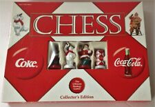 COCA-COLA Collector's Edition CHESS GAME Coke BOARD & 32 Game Pieces Santa Bear