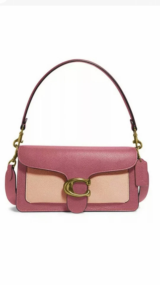 Coach Tabby Shoulder or Crossbody Bag 26 in Colorblock Rouge Multi 76105