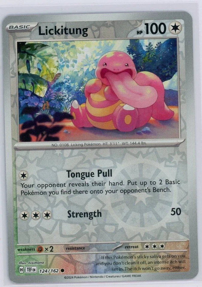 Pokemon TCG Lickitung Sv05: Temporal Forces 124/162 Reverse Holo - Image 1 of 1