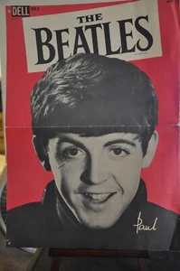 Original Vintage 1964 Dell The Beatles 13x19 Fold Out Posters - Picture 1 of 5