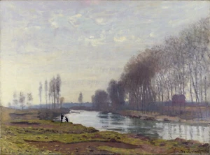 CLAUDE MONET Art Poster or Canvas Print "The Petit Bras of the Seine at Argente" - Picture 1 of 1