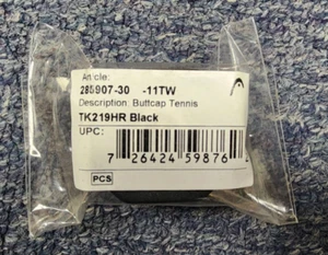 Head TK219HR Black 5g Weighted Tennis Racquet Butt Cap + Staples 4 1/2" Grip 4 - Picture 1 of 3