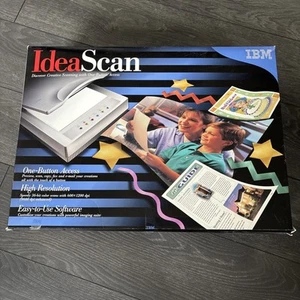 Vintage IBM Idea Scan Pc Computer Scanner Photo Picture + Software Disc Box, NEW - Afbeelding 1 van 9