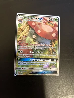 Vileplume GX (Full Art) 211/236 Ultra Rare 2019 Cosmic Eclipse Pokemon Card NM - Image 1 of 2