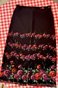Vintage 1960’s Empress Of Dallas Long Skirt Black Large/XL - Bild 1 von 6