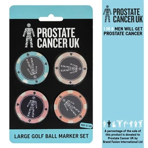 Poker Chip ball Marker Set - Supports Prostate Cancer UK - Picture 1 of 3