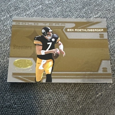 Equipo de oro de materiales certificados 2006 Ben Roethlisberger #’d 292/500 SP Foto 1 de 4