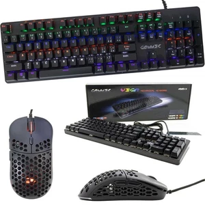 Kit Mouse Ottico E Tastiera Layout Ita Multimedia RGB 5000DPI Gaming Ergonomico - Picture 1 of 8