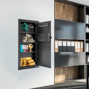 Cassaforte a muro 14,57* 3,94* 31,5 pollici in acciaio, cassaforte con chiavi, cassaforte a muro nascosta - Foto 1 di 20