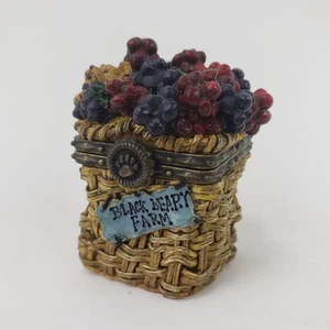 Vintage Boyds Black Beary Farm Basket Berries & Miniature Crate Trinket Box Set - Picture 1 of 10