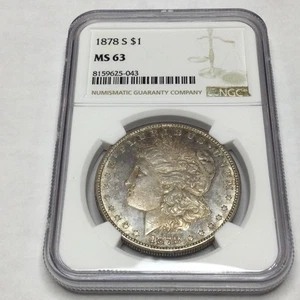 1878-S Morgan Dollar NGC certified MS63 - Picture 1 of 4