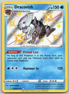 Carta Pokemon Dracovish SV036/SV122 Shiny Holo Rara Destino Lucente - NM - Foto 1 di 2
