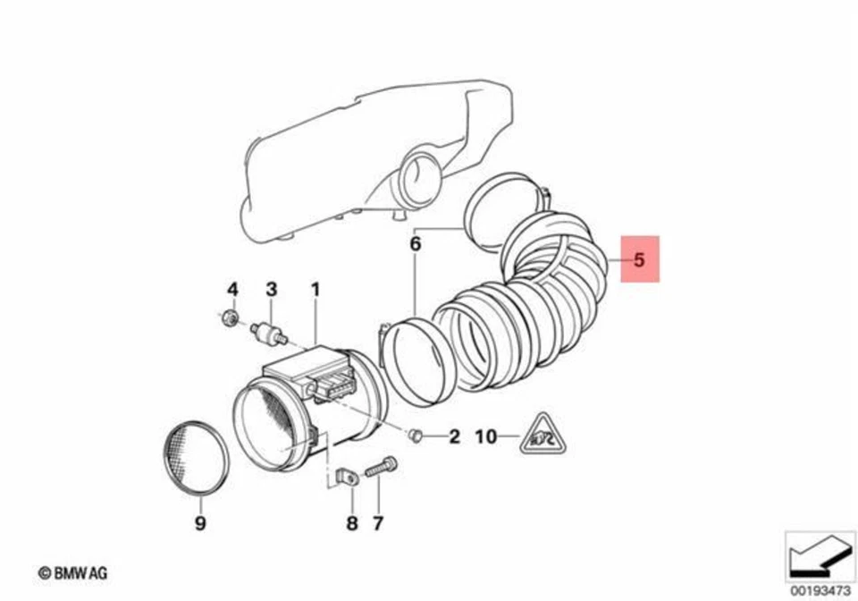 Bota de borracha genuína BMW M5 E34 3.8 Estate sedã 11611317495 - Imagem 1 de 1