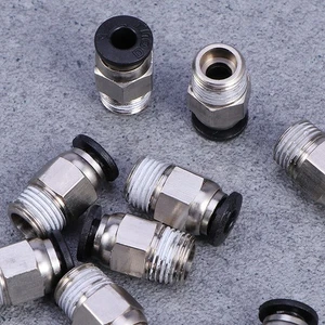 Conector de montaje de tubo de PTFE neumático recto macho profesional 8 piezas para 3D - Imagen 1 de 12