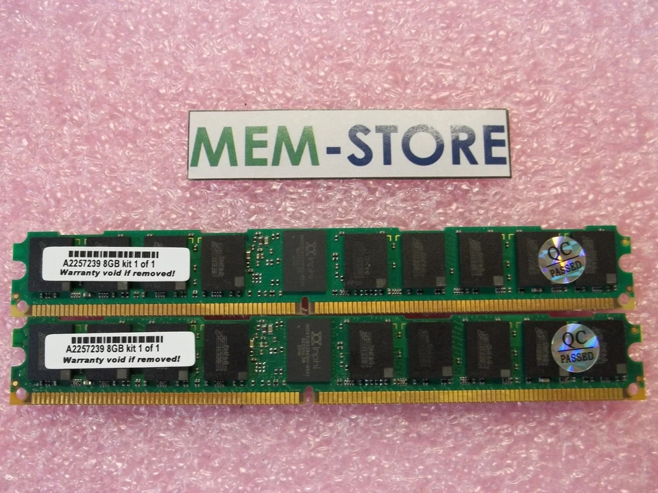 A2257239 16GB 2X8GB DDR2-667 Pc2-5300 VLP ECC Dell PowerEdge M605 - Image 1 of 1