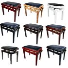 Piano Stool - Deluxe Height Adjustable Bench - Satin Polished - Legato