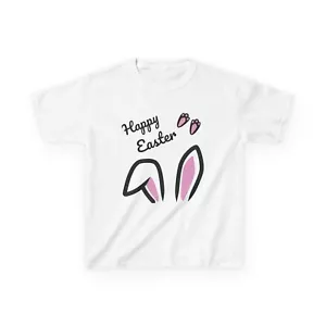 Easter Bunny Kids Tee, Cute Kids Shirt, Holiday Gift, Spring Apparel, Easter - Picture 1 of 13