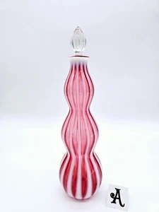 FENTON New World Optic Rib Cranberry Wein Dekanter Vintage Kunst Glas A 1490 - Bild 1 von 12