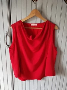 Jacques Vert , Designer Top Size 16 , Gorgeous Red !, Cowl Neck - Picture 1 of 6