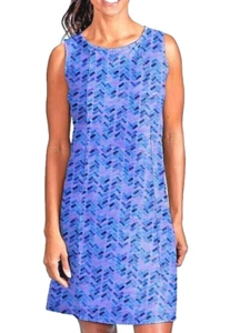 NUEVO CON ETIQUETAS NUEVO VESTIDO MARISSA MOSAICO MARÍTIMO PRODUCTOS FRESCOS AZUL PERIWINKLE Mediano M - Imagen 1 de 1