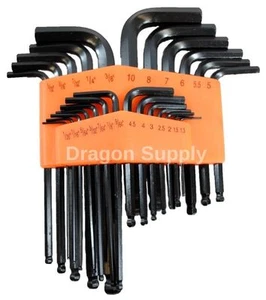 NEW 25pc Ball End  HEX KEY ALLEN Wrench Set. SAE & METRIC  - Picture 1 of 2