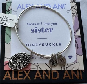 Alex and Ani 'Weil ich dich liebe, Schwester II' Geißblatt Charm Armreif - Bild 1 von 6
