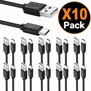 10x Type C to USB-A Fast Charge Cable Cord Charging Quick Charger Bulk Wholesale - Picture 1 of 15