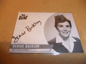 DENISE BUCKLEY DB3 SERIES 2 PROOF AUTOGRAPH CARD THE SAINT ROGER MOORE