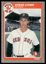 1985 Fleer Update Steve Lyons Boston Red Sox #U-76