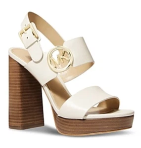 Sandalias de cuero con plataforma de verano de 9,5 m para mujer Michael Kors crema ligera precio de venta sugerido por el fabricante $145 - Imagen 1 de 7