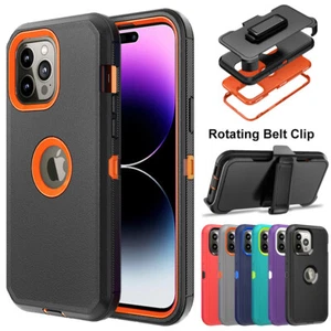 Funda para iPhone 14 Plus 13 12 11 Pro Max XR, cubierta a prueba de golpes + funda con clip para cinturón - Imagen 1 de 20