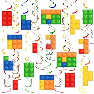 30 Pcs Building Blocks Party Favors Building Blocks Hanging Swirl Decoration ... - Picture 1 of 7