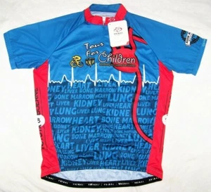 Primal Mens XL Cycling Raglan Jersey Shirt 2013 HEB Tour for Children NEW w/Tags - Picture 1 of 12