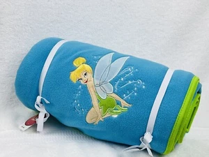 NWT Disney Store Blue Tinker Bell Blanket Fleece Sparkly Wings Fairy - Picture 1 of 6
