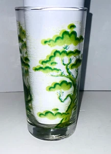 Libbey Vintage Bonsai Trees Design Highball Glass 5.5'' - Picture 1 of 3
