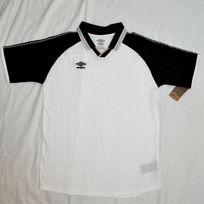 Jersey Umbro Blanco Negro Retro Cuello Algodón Hombre Talla M Foto 1 de 2