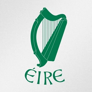 Calcomanía adhesiva de vinilo de arpa Éire Ireland (ia) - Imagen 1 de 9