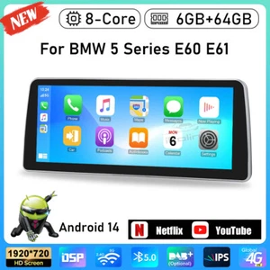 12,3 4G LTE Android 14 Autoradio 8 Kern 8+128G GPS Navi für BMW 5er E60 E61 CCC - Bild 1 von 19