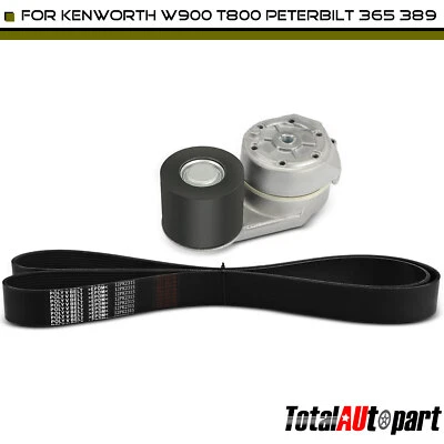2x Kit de componentes de transmisión por correa Serpentine para Kenworth T800 2009 Peterbilt 365 388 Foto 1 de 4