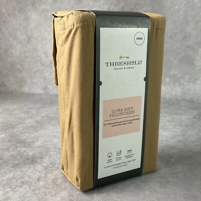 Umbral - Juego de funda de almohada ultra suave de 300 hilos - King - KPC marrón Foto 1 de 3